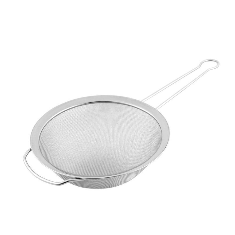 Stainless Steel Fine Oil Mesh Strainer Colander Flour Sieve 8Inch Dia